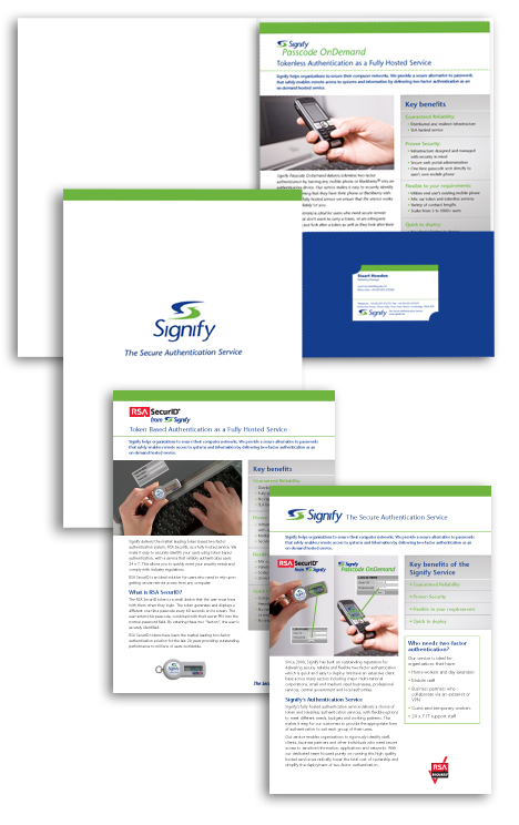 Corporate and Service literature for the Signify marketing team